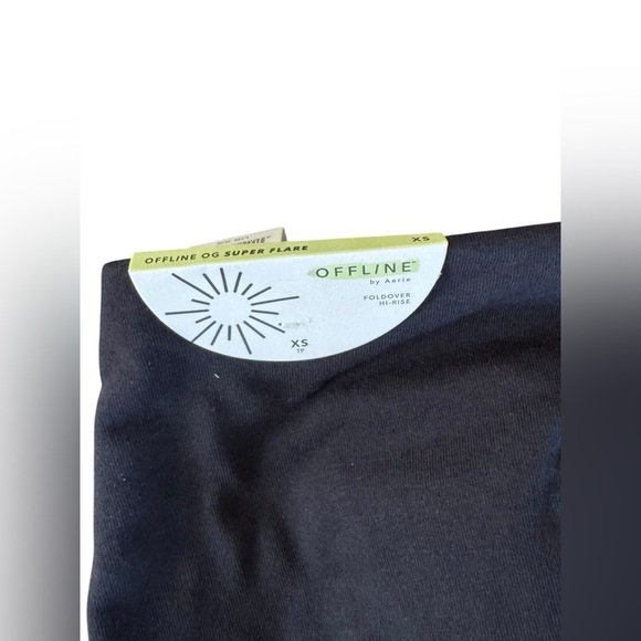 Offline by Aerie OG Super Flare Foldover Hi-Rise Black- Size XS - Picture 3 of 7